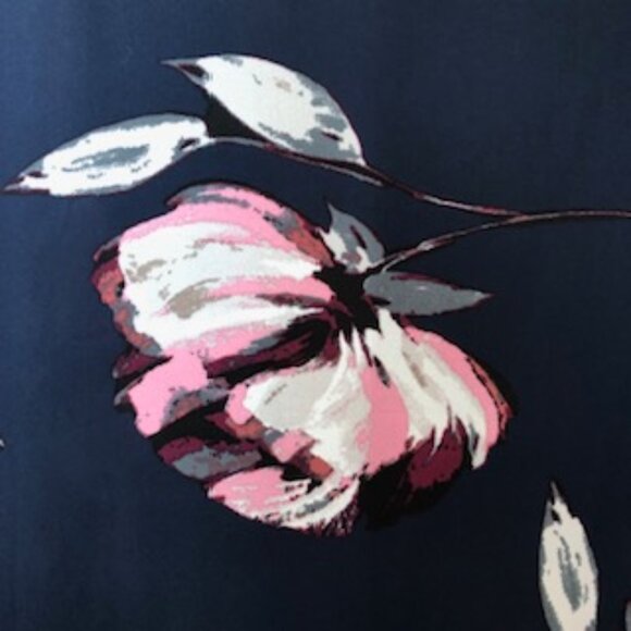 Maurices Kimono Long Shrug Jacket Semi Sheer Floral Navy Pink White 2X XXL - Picture 6 of 8